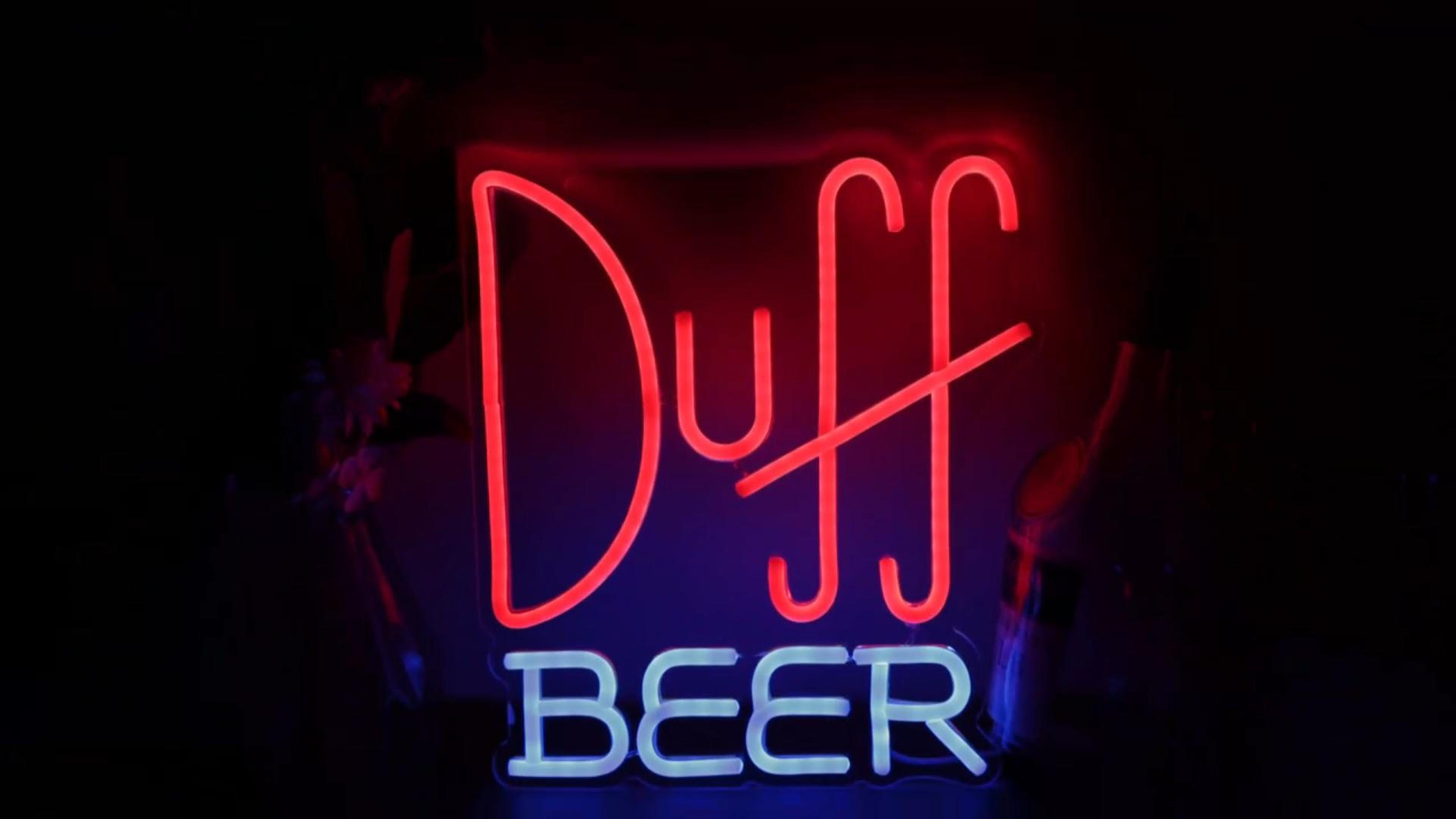 Duff Beer Neon Signs Homer Simpsons Sign Dimmable Cartoon Wall